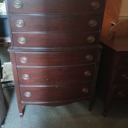 2 Antique Dressers. 1 With A Mirror In Good Condition 