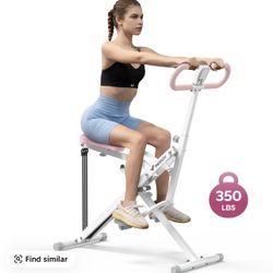 Merach Squat Machine Glutes Workout Adjustable Resistance Foldable Exercise Equipment Leg Exercise Machine with 350lbs Weight Capacity, Rowing Machine