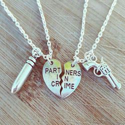 2 Pcs Pendant Friendship Jewelry Charm Necklace