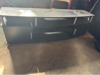 Black TV stand