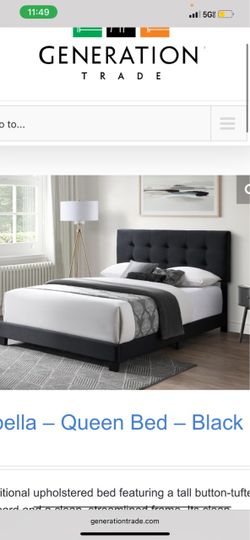 BRAND NEW BLACK QUEEN SIZE BED FRAME WITH NEW MATTRESS/FAST DELIVERY