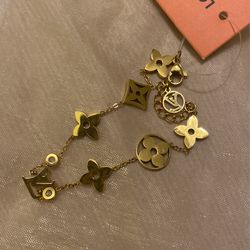 Gold L V INSPIRED BRACELET 