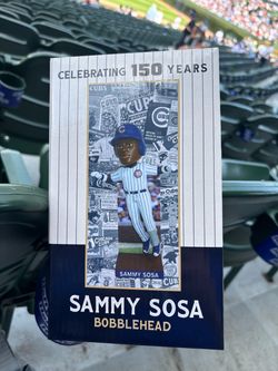 2026 Sammy Sosa Chicago Cubs HR Hop 150 Years Bobblehead New In Box SGA 9/13/26