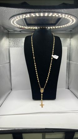 18 kt yg rosary