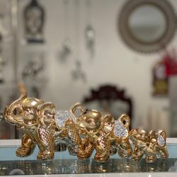 Elephants 3 pieces set family / home decor