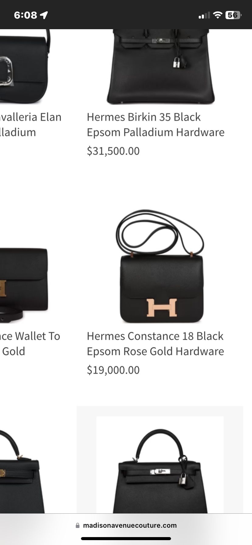 Hermes Constance 18 Black Epsom Rose Gold ( Original Price 19k ) 