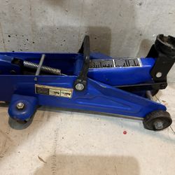 Heavy Duty Hydraulic Floor Jack 2 Ton – Steel Low Profile Car Lift Service Jack, Blue 