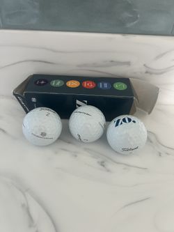 3 New Titleist Pro V1x golf balls with Custom Logo