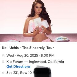 2 Kali Uchis Sincerely Tour @ The Forum Aug 20