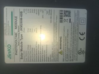 Jinko Solar 280W Photovoltaic Module JKM280M-60B