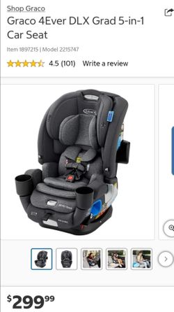 Graco 4Ever Extend2Fit DLX 4-in-1 Car Seat $200