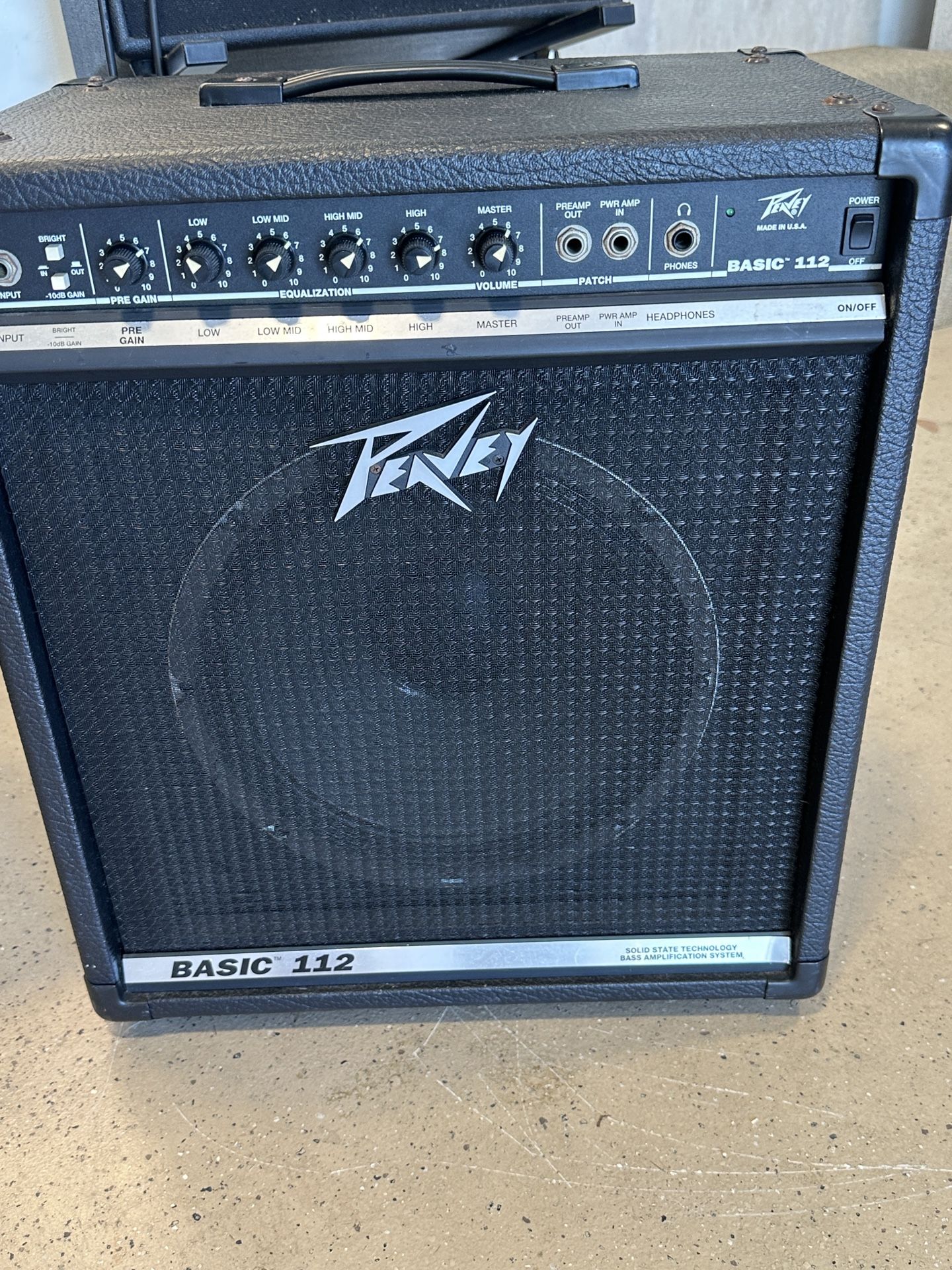 Peavey BASS guitar amp - Basic 112 50 Watt 1x12" - Vintage Made USA 1980's