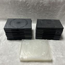 15 Standard Black Disc DVD Cases 1 clear standard single clear 3 slim 1 triple