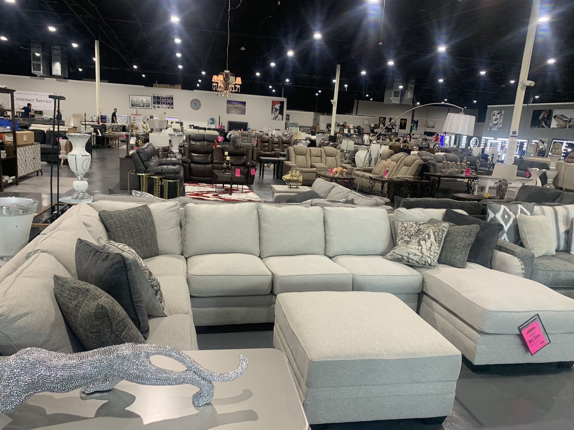 White And Grey Modular Sectional By Ashley! $249 A Month!!