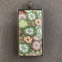 Large Porcelain  Pendant  Vintage  or  Older  2”Hx1”W