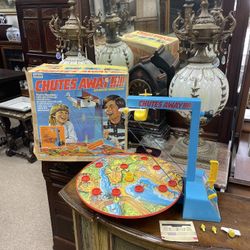 1977 Chutes Away Plane Rescue game, By Gabriel, With Box, Mint