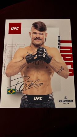 Diego Lopes signed photo, ufc