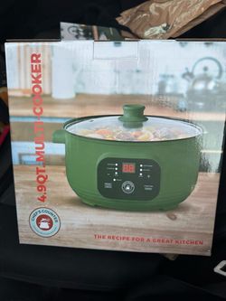 4.9 Qt Green Multi-Cooker New in box! Camping, travel, Tiny home.