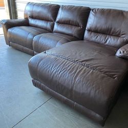Leather Reclining Sectional