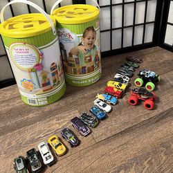 Kids toys/ woods blocks and 20 cars all for $10