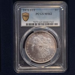 1878 8TF Morgan Silver Dollar PCGS MS 62 