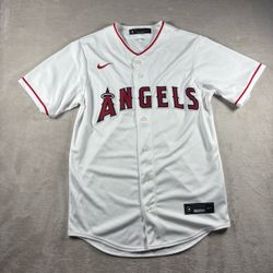 Nike Los Angeles Angels MLB Baseball Jersey Men’s Small White Red Blank #10A