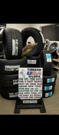 205 70 15 BRAND NEW TIRE TIRES $59 EACH $236 SET