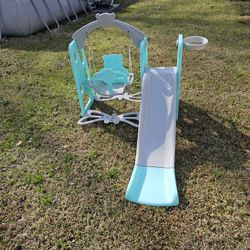 Baby Toddler Swing Playset, Slide (extra long), Climber, Ball Hoop *Pick-up In Great Bridge*