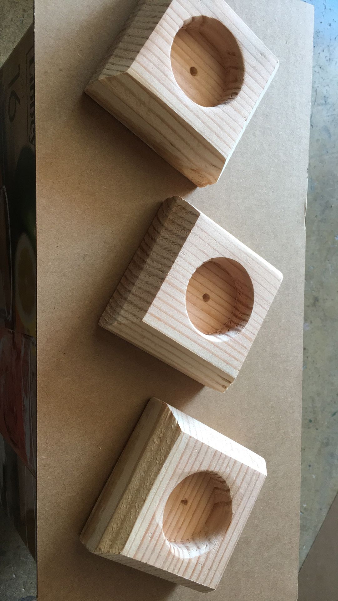 3 PIECE HAND MAN CANDLE HOLDERS