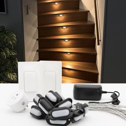 Stair Step LED Light Kit for Indoor Stairs Lighting – (Warm White 3000K, 16 Stairs)