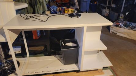Modern Computer Desk With Side Storage