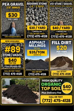 Rock/Dirt/Asphalt Millings/Sand & More