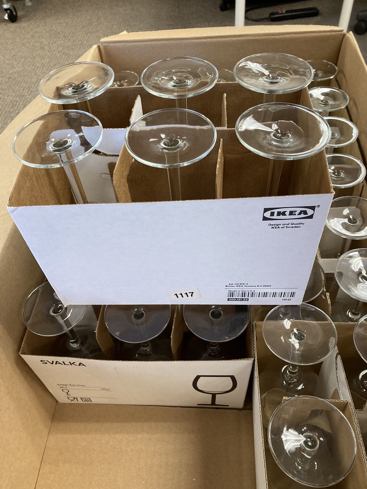 Lot of 204 Wine Glasses 10oz Svalka IKEA