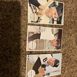 3 Oversized 1964 Topps Giants Baseball Cards With HOFer Harmon Killebrew, Etc