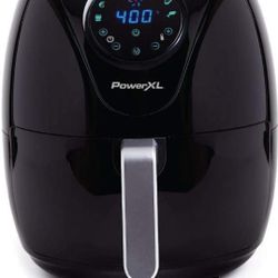 PowerXL Air Fryer 4 QT Maxx, Special Edition 2022, Extra Hot Air Fry, Cook, Crisp, Broil, Roast, Bake, High Gloss Finish, Black (4 Quart)

