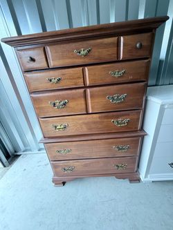 Traditional Wood Tall Chest of Drawers