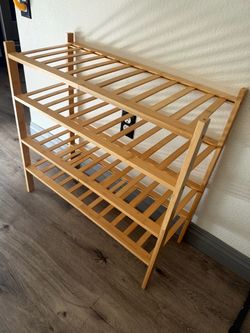 4-Tier Bamboo Shoe Rack
