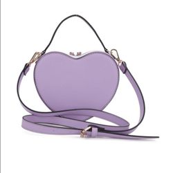 Chic Lavender Heart Crossbody Bag