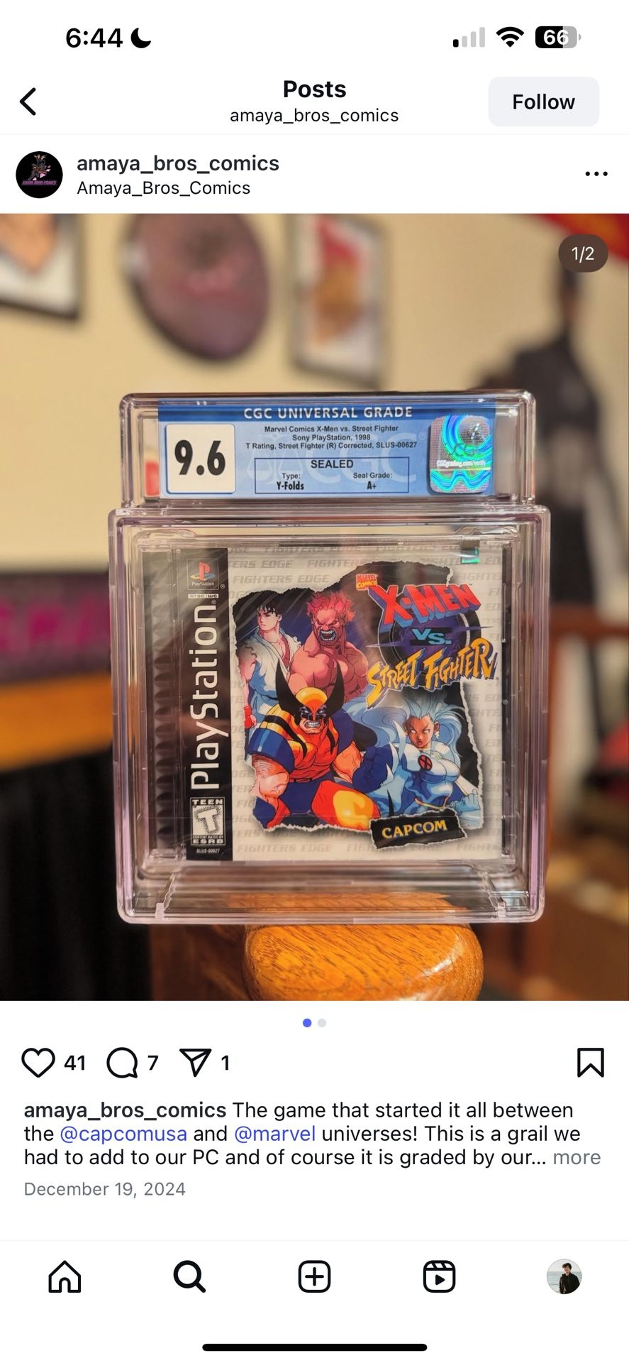X-Men Vs Street Fighter PS1 Sealed Graded