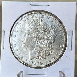1879 Morgan Silver Dollar Coin 
