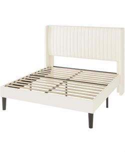 Full-Size Velvet Bed Frame