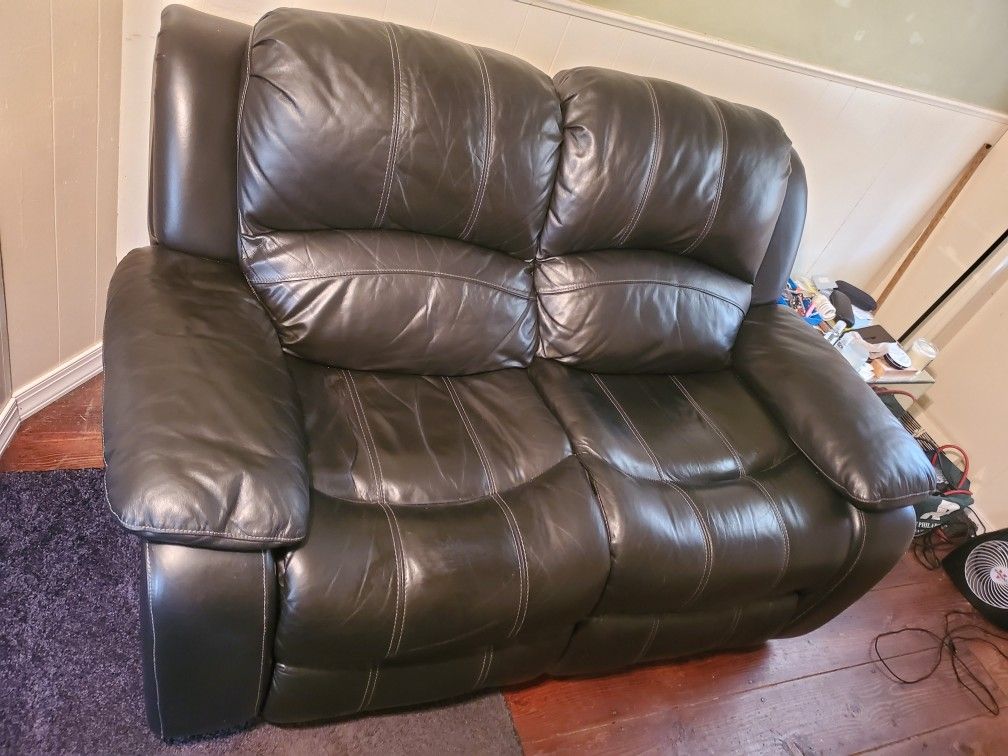 Leather Recliner Couch