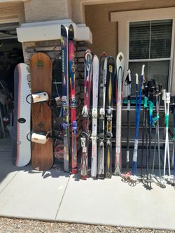 Snowboards $20 each, Pairs Of Snow Skis $20 pair, Pairs Of Poles $10 pair See All Photos Read Description