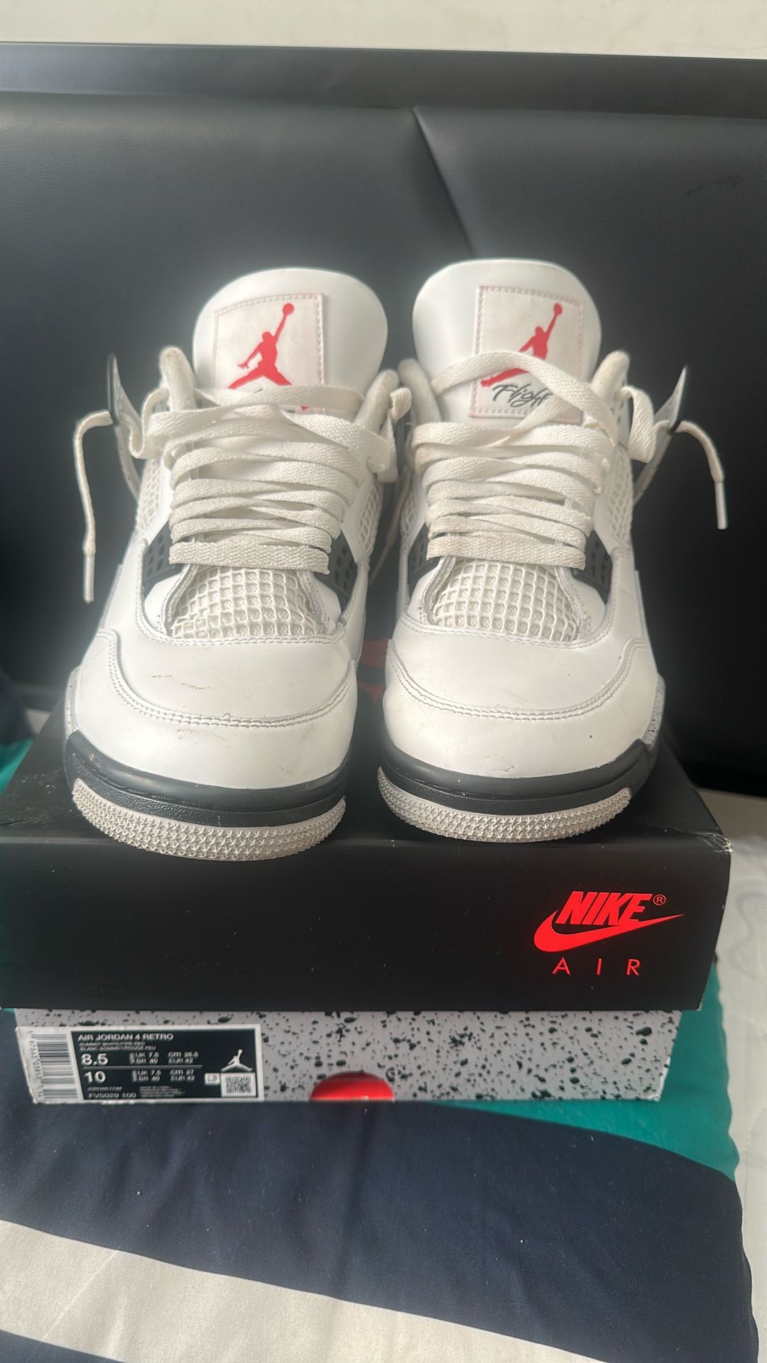 Jordan 4 Retro Og White Cement 4s