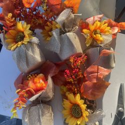 Five Pieces Fall  Floral Decorations