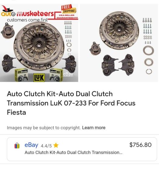 Brand New LUK 07-233 CLUTCH KIT (FORD FOCUS FIESTA)