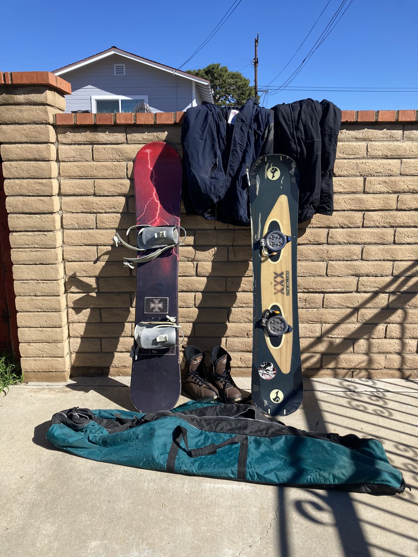 Snowboard Snowboards Bag Snow Boots Board Kemper Santa Cruz Jacket Pants