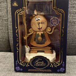 Disney Store Beauty and The Beast Cogsworth Desk Clock