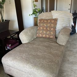 Chaise Lounge Chair And Corner Shelf Bundle