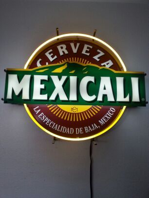 Mexicali Neon Beer Sign.
